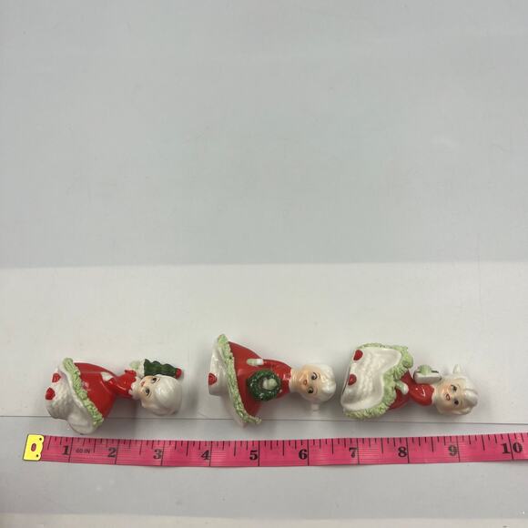 Vintage Enesco Christmas Holiday Bloomer Girls Set Wreath Tree Spaghetti Trim 3 - Picture 4 of 10